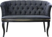 Canapea 2 persoane Milano Homs textil,negru