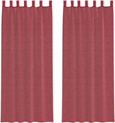 vidaXL Perdele Voile cu Bucle 2 buc Roșu Vin 140x260 cm