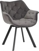 Scaun pivotant The Dutch Comfort, catifea gri