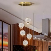 Lustra cu 5 pendule LED design modern Austral SV-354196