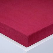 decoDoma Cearşaf cu elastic frotir EXCLUSIVE culoarea vinului 90 x 200 cm