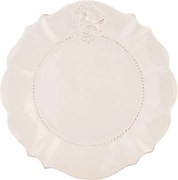 Farfurie alba, din ceramica, Ø21 cm, Crown