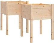 Set 2 buc jardiniera din lemn PINE
