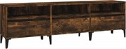 vidaXL Comodă TV, stejar fumuriu, 150x30x44,5 cm, lemn prelucrat