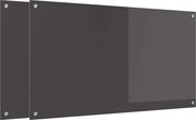 vidaXL Panou de bucătărie 2 pcs Gri închis 110 x 60 cm