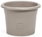 Plastia Ghiveci cu auto-irigare Narza diametru 40cm, gri, diam. 40 cm