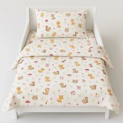 Set 5 piese Lenjerie Forest saltele 130x60 compatibile cu pat 2-6 ani + Pilota + Perna - ASC6427968008000