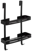 Raft pentru dus, doua nivele, negru, 32,5 x 16 x 60 cm
