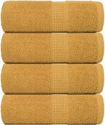 vidaXL Prosoape de baie, FROGN, 4 buc., aurii, 30x30 cm, 360 g/m²