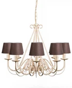 Candelabru bej 60 cm cu abajururi maro - Giuseppe