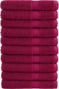 vidaXL Prosoape premium, SOLUND 10buc roșu bordo 100x200cm 600gsm