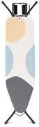Masa de calcat Brabantia B 1003338, 124x38 cm, 7 pozitii de reglare, Suport pentru fier, Alb/Gri