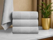 Set prosoape CARRARA 30x30 cm gri deschis 100% bumbac, 3 buc.