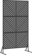 vidaXL Ecran de intimitate Negru 100 x 50 x 180 cm Oțel