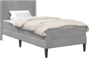 vidaXL Cadru de pat cu saltea Gri deschis 80 x 200 cm Catifea