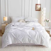 Lenjerie de pat 2 persoane, bumbac soft touch, 6 piese, PRE11
