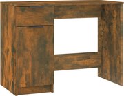 vidaXL Birou, stejar fumuriu, 100x50x75 cm, lemn compozit