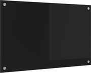 vidaXL Panou de bucătărie Negru 80 x 50 cm sticlă securizată