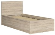 Pat de o persoană 90 cm Tetrix 15 (stejar sonoma) (cu somieră) (cu sp. depozitare). 1098500