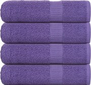 vidaXL Prosoape de baie, FROGN, 4 buc., violet, 100x150 cm, 360 g/m²