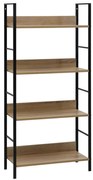 vidaXL Etajeră cărți 3 rafturi, stejar,60x27,6x124,5 cm lemn prelucrat