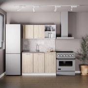 Set Bucatarie Ara, Stejar Sonoma/Alb, L 120 cm