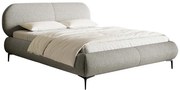 Pat matrimonial 180 cm Octave 180B (cu somieră) (gri + negru). 1099974