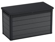 Ladă de grădină din plastic Cortina 380L gri