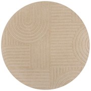 Covor bej rotund din lână ø 160 cm Zen Garden - Flair Rugs