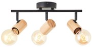 Brilliant - Lampă spot KERRY 3xE27/40W/230V, negru/bambus