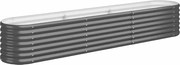 vidaXL Strat înălțat grădină 224x40x36 cm oțel galvanizat