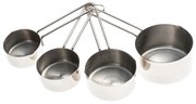 Set masuratori din Kinghoff KH 4025, 50/80/125/250 ml., Inox, Argint