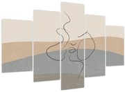 Tablou - Sărut de linie de artă (150x105 cm)
