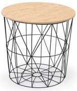 Masa de cafea Mariffa II, molid / negru