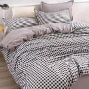 Lenjerie Pat Dublu, 4 Piese, Bumbac Satinat Superior - LIla Carouri