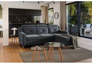 Colțar extensibil Laksaro dreapta - gri catifea Trinity 15