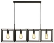 Lustra design industrial cu 4 surse de lumina Plaza