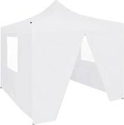 vidaXL Cort de petrecere pliabil cu 4 pereți, alb, 3 x 3 m, oțel