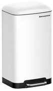 Coș de gunoi cu închidere lentă SLOW, 30L, alb SongmicsHome