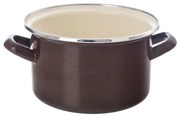 Oală emailată Orion cu margine Brown, 2 l, 2 l