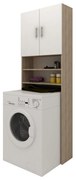 Dulap Masina de Spalat Fyn, Stejar Sonoma/Alb, 65 x 27 x 190 cm