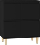 vidaXL Servantă, negru, 60x35x70 cm, lemn prelucrat