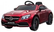 Masinuta Electrica cu acumulator pentru copii NOVOKIDS™ Mercedes C63S AMG Coupe, Cu telecomanda, Roti din Cauciuc EVA, 3-8 ani , Usi cu deschidere ,