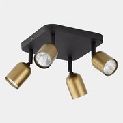 Spot LED TOP 4xGU10/10W/230V auriu/negru