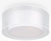 Plafoniera design modern Bergamo alb, transparent