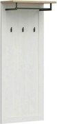Cuier hol LOKSA, alb/stejar, PAL laminat, 59x30x143 cm
