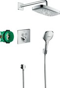 Sistem dus termostatic incastrat Hansgrohe Raindance Select E, 2 jeturi, crom - 27296000