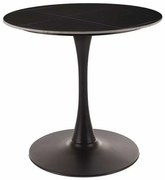 Masă de bucătărie Espero 80 cm, marmură neagră / negru