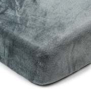 Cearșaf de pat micro-flanelă 4Home, gri închis, 90 x 200 cm