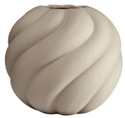 Vaza Twist Ball, 20cm, nisip - COOEE
